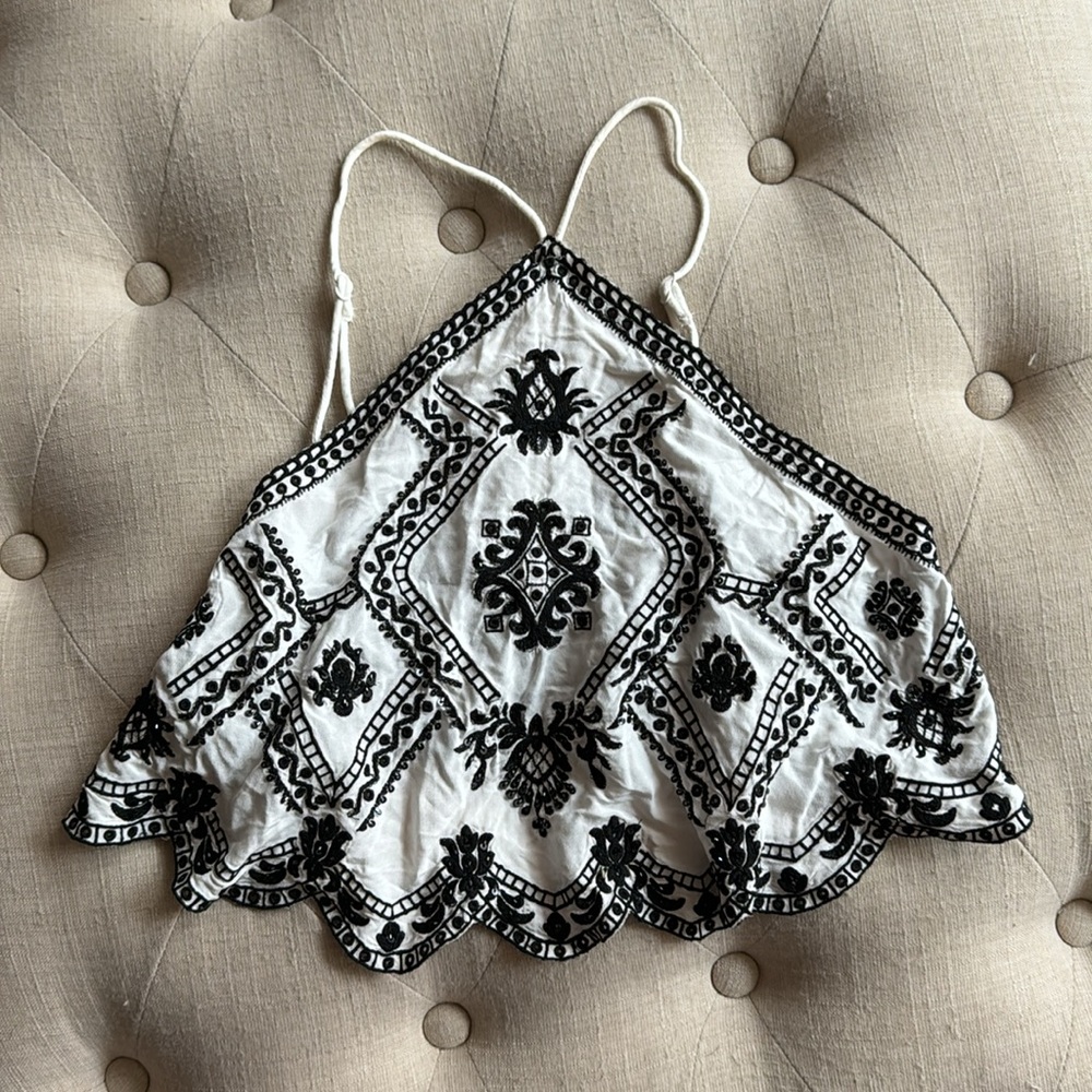Free People Embroidered Top